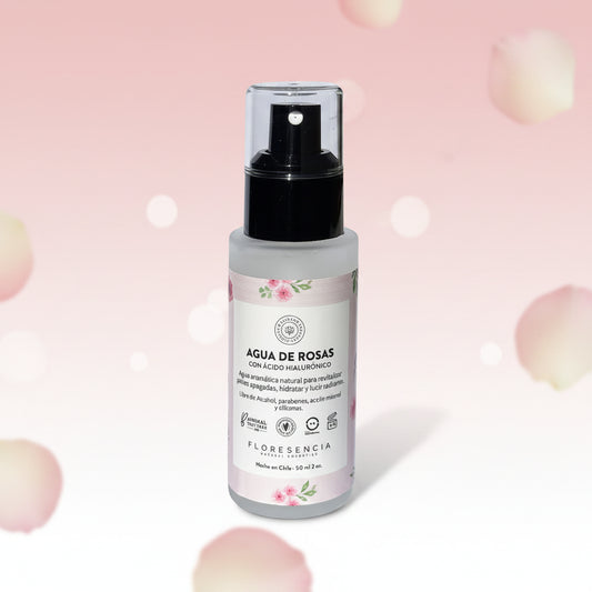Agua de Rosas con Ácido Hialurónico 50 ml Vegano
